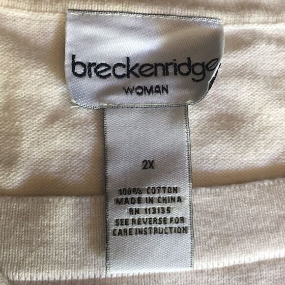 Breckenridge Woman Button Long Sleeve Top 2X - Picture 7 of 12